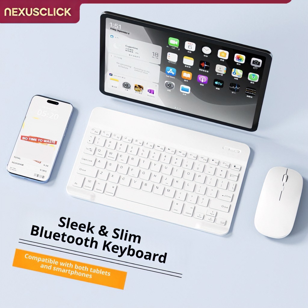 Android Tablet Gaming Accessories - Teclado e mouse Bluetooth NexusClick para