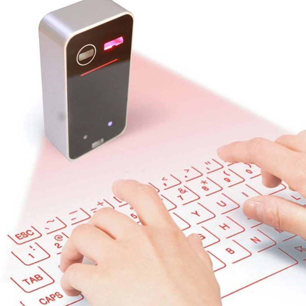 Android Tablet Gaming Accessories - Teclado laser sem fio portátil, projeção