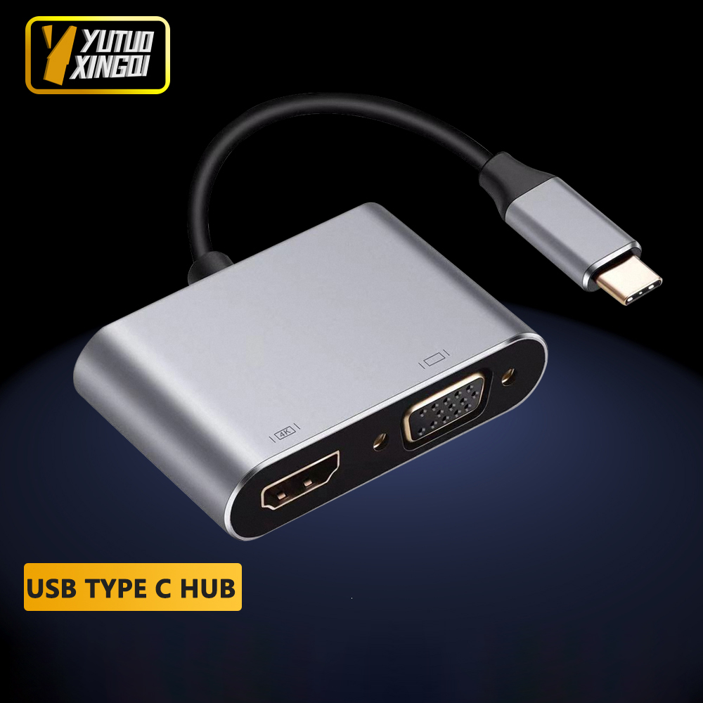 Usb Hub Type C - Adaptador Conversor Docking Station 4 em