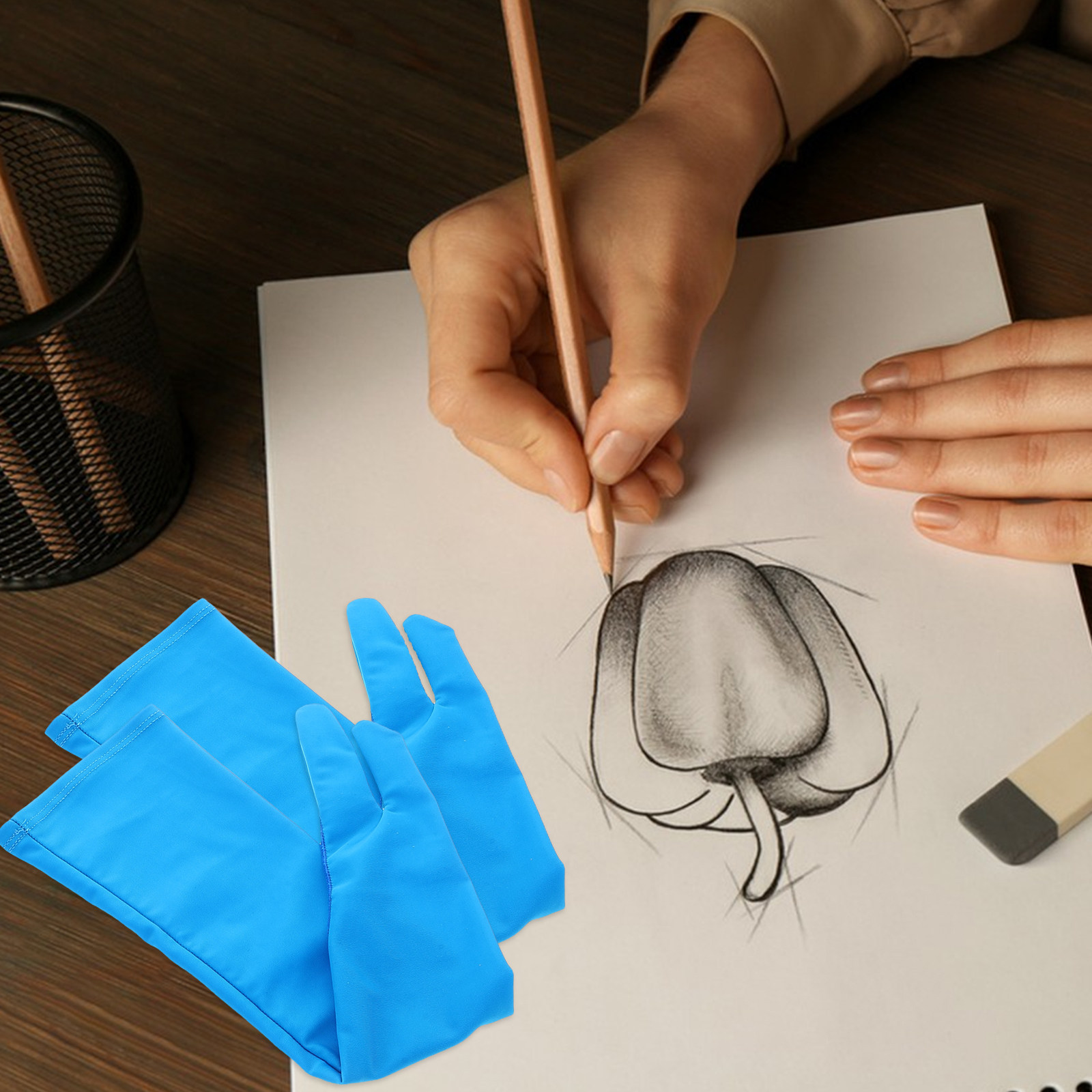 1 par de luvas de desenho, com - Drawing Glove Artist avaliação e preço