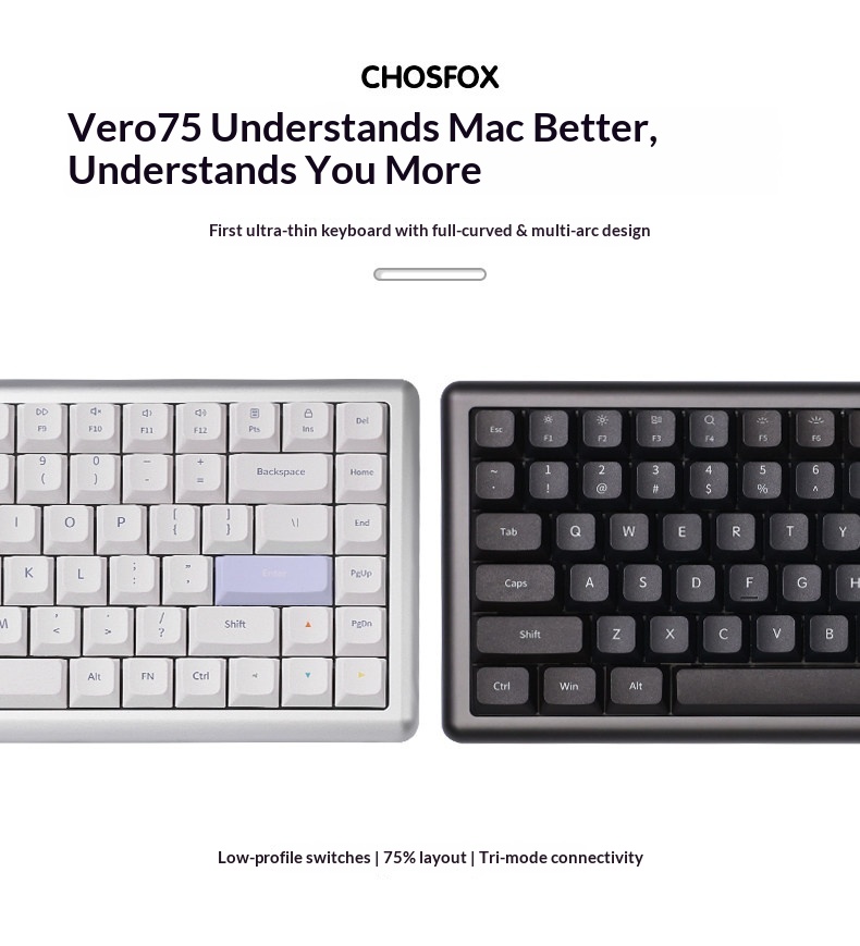 Teclado Mecânico Vero75 de Per - Android Tablet Gaming Accessories avaliação e preço