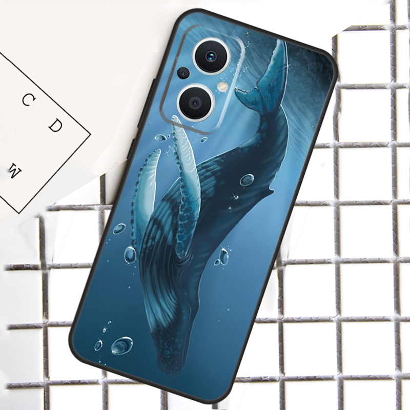 Capa de pintura de baleia azul - Oppo Reno 12 avaliação e preço